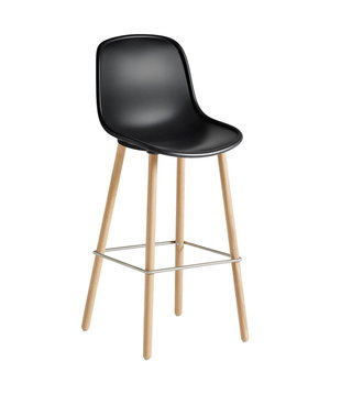 Hay - Neu 12 barstool black, oak base