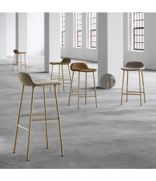 Normann Copenhagen  Normann Copenhagen - Form barstool low base brass 65 cm.