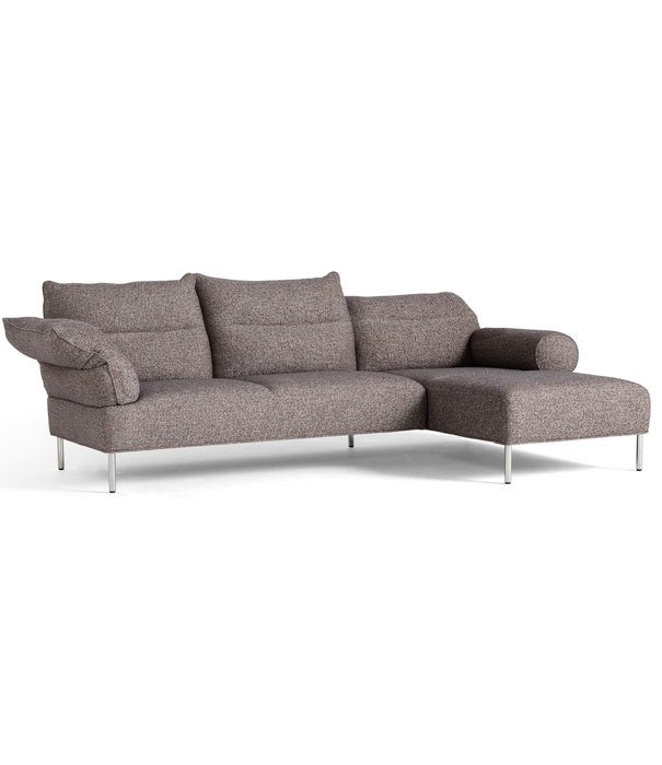 Hay  Hay - Pandarine 3 seater with chaise longue and mixed armrest