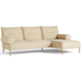 Hay - Pandarine 3 zits bank met chaise longue - cilinder arm - eiken poten