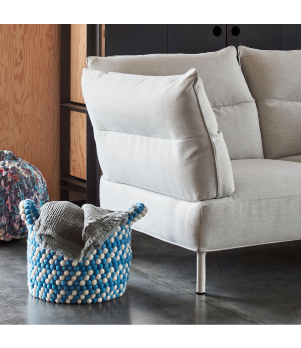 Hay  Hay - Pandarine 3 seater sofa with chaise longue - cylindrical arm - oak base