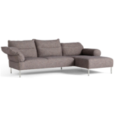 Hay - Pandarine 3 seater with chaise longue and mixed armrest