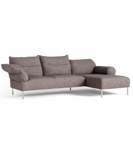 Hay - Pandarine 3-seater Sofa with chaise longue and mixed armrest