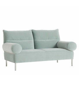 Hay - Pandarine 2-seater Sofa cylindrical armrest - steel legs