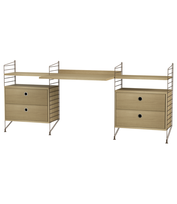 String  Furniture String Werkplek combinatie C hout