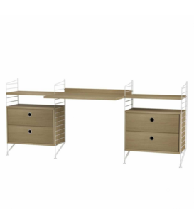 Werkplek C combinatie hout