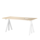 Works Bureau hoogte verstelbaar, essen / wit