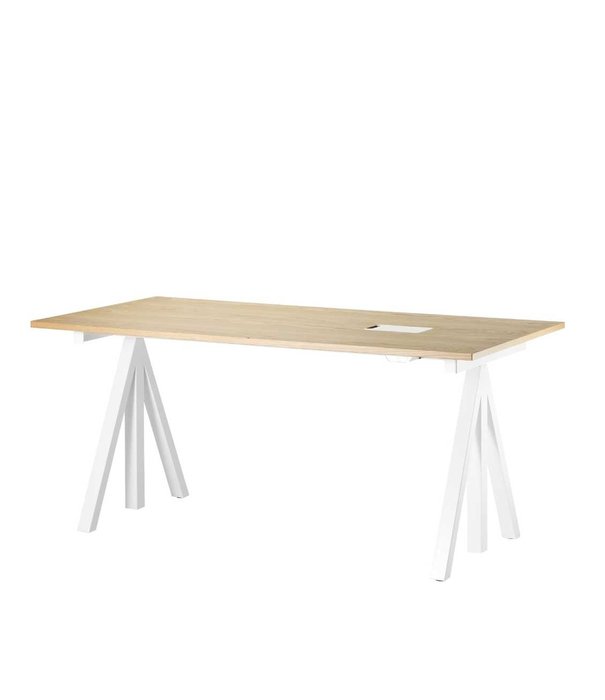 String  String Works Desk height adjustable, ash / white