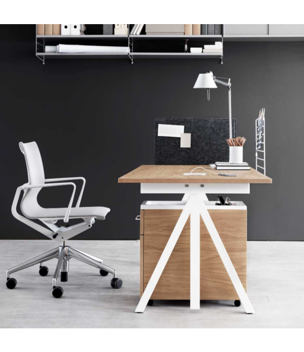 String  Furniture Works Desk height adjustable, ash / white
