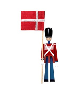 Kay Bojesen Standard Bearer with textile flag 18,5cm