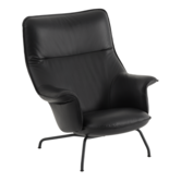 Muuto Doze Lounge Stoel zwart Refine leer, zwart