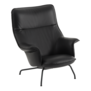 Muuto Doze Lounge Stoel zwart Refine leer, zwart