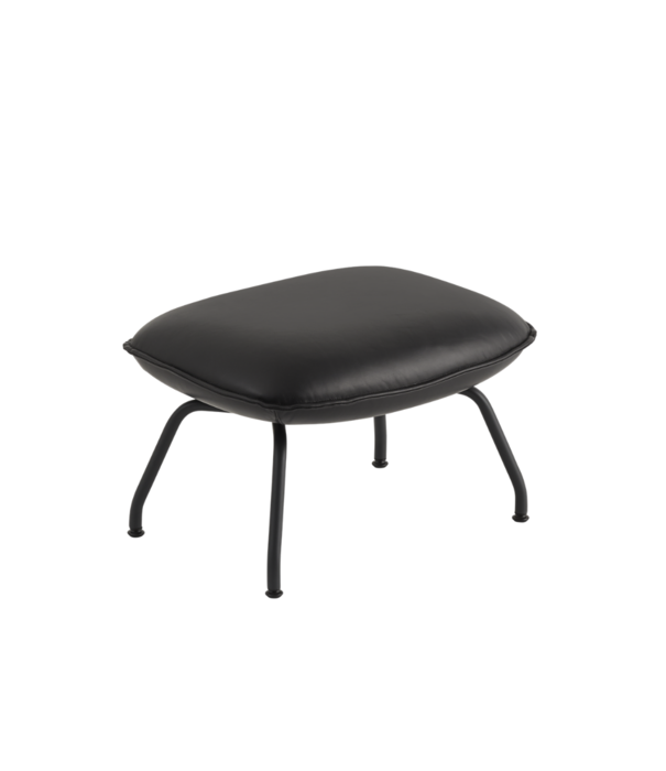 Muuto Doze Lounge Stoel zwart Refine leer, zwart