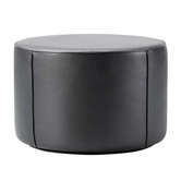 Model 7423 Mono Pouf black Omni leather Ø55