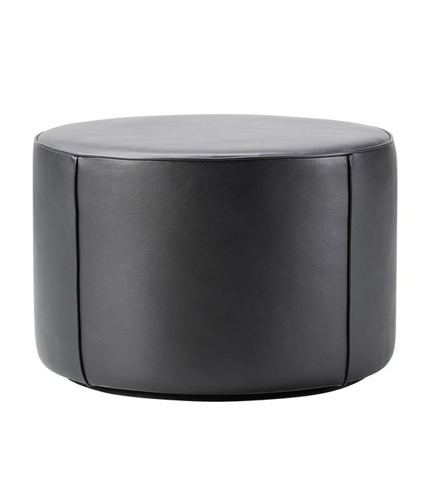 Fredericia  Model 7423 Mono Poef zwart Omni leer Ø55
