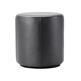 Model 7421 Mono Poef zwart Omni leer Ø39
