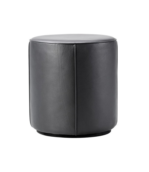 Fredericia  Model 7421 Mono Poef zwart Omni leer Ø39