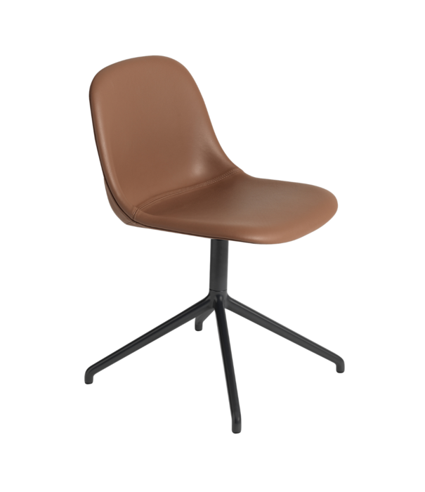 Muuto  Muuto - Fiber Side Chair Leather / Swivel Base