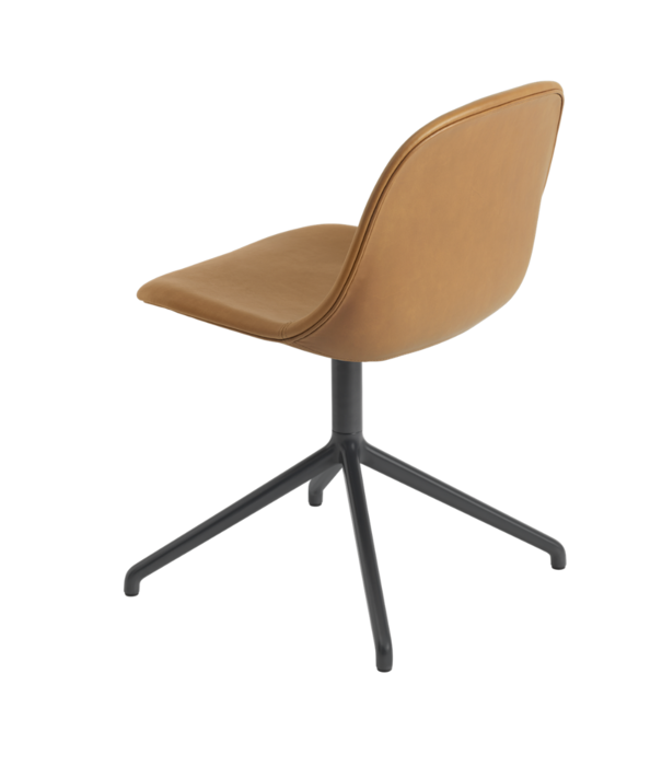 Muuto  Muuto - Fiber Side Chair Leather / Swivel Base