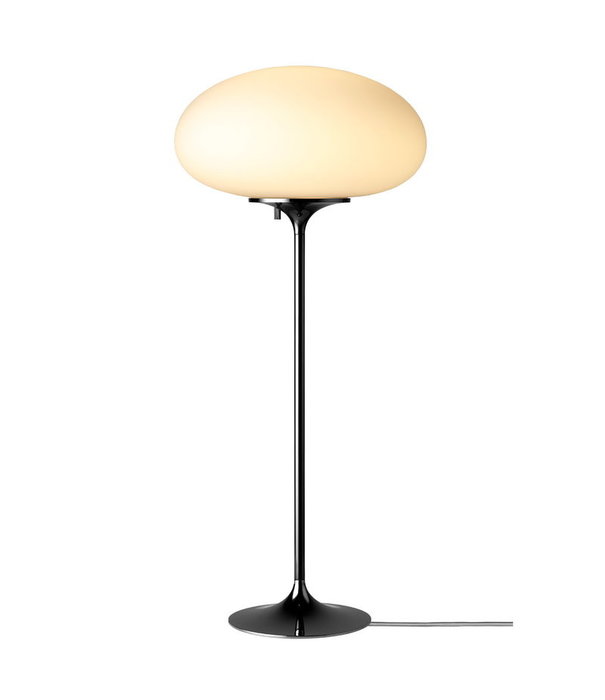 Gubi  Gubi - Stemlite table lamp black chrome, frosted glass H70