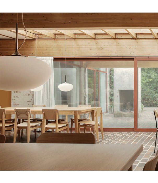 Gubi  Gubi - Stemlite pendant black-chrome Ø38