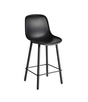 Hay - Neu 12 bar stool black, black oak base