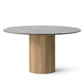 Vipp -  494 Cabin table oak - grey marble top Ø130