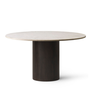 Vipp - 494 Cabin table dark oak - marble  Ø130