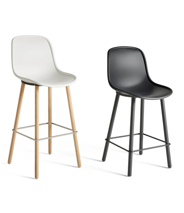 Hay  Hay - Neu 12 bar stool black, black oak base