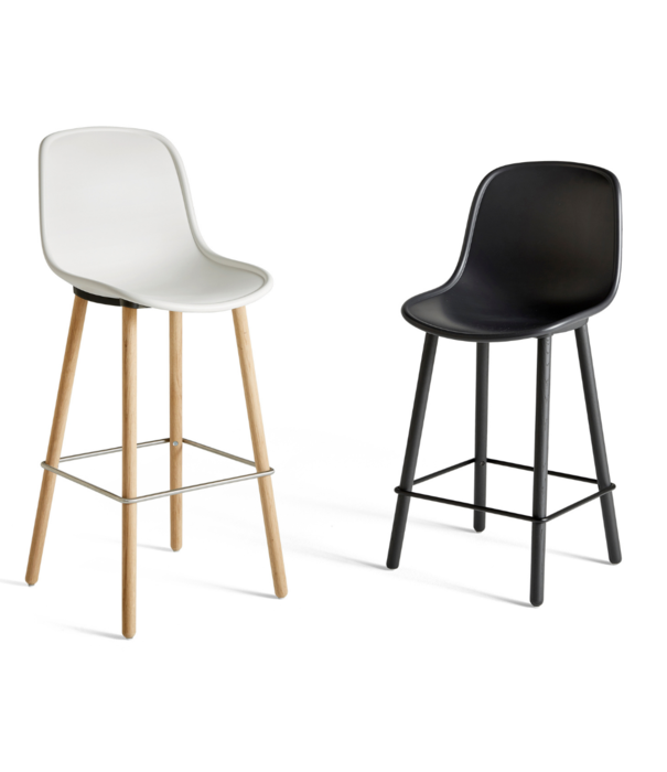 Hay  Hay - Neu 12 bar stool black, black oak base