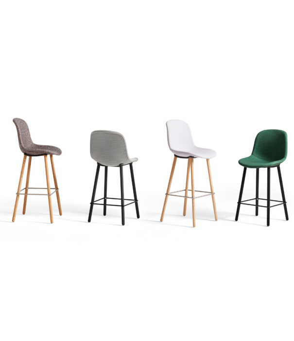 Hay  Hay - Neu 12 bar stool black, black oak base