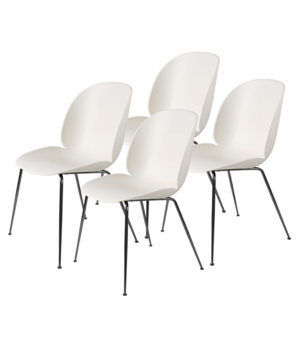 Gubi  Gubi - Beetle chair alabaster white - set of 4