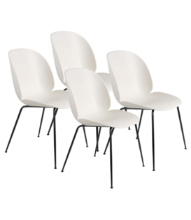 Gubi - Beetle chair alabaster white - set of 4