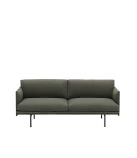 Muuto Outline Studio 2-zits Bank, voet zwart , varianten