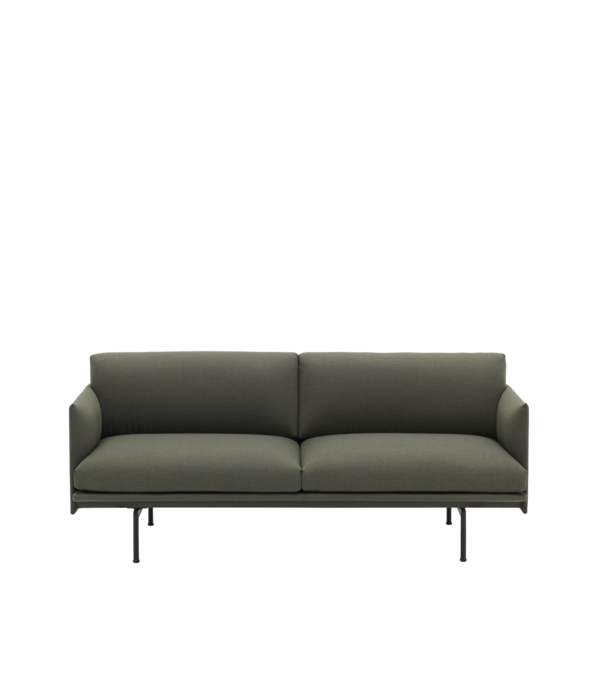 Muuto  Muuto - Outline Studio 2 Seater sofa - black base