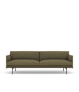 Muuto Outline Studio 2-seater Sofa, base black, variants