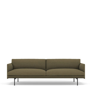 Muuto Outline Studio 2-seater Sofa, base black, variants