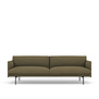 Muuto - Outline Studio 2 seater sofa - base black