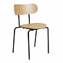 Gubi Coco Dining Chair oak, base black steel