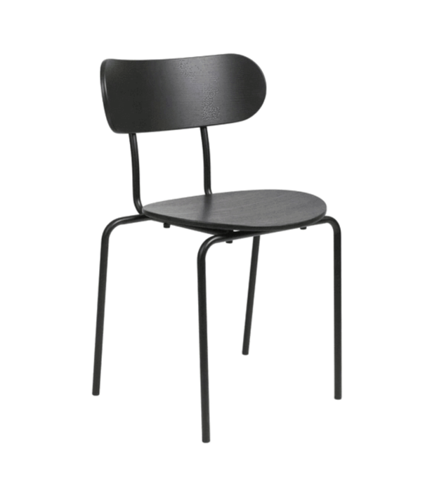 Gubi  Gubi - Coco dining chair oak - base black steel