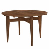 Gubi - B-table dining table walnut - extendable top