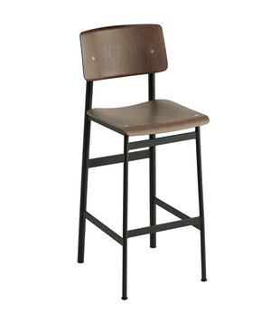 Muuto - Loft bar stool - stained  dark brown/black