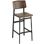 Muuto - Loft bar stool - stained dark brown/black