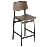 Muuto - Loft counter stool - stained dark brown/black