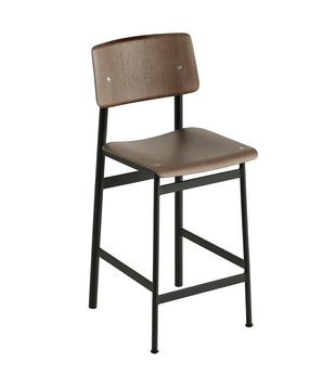 Muuto - Loft counter stool - stained dark brown/black