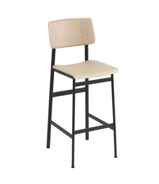 Muuto  Muuto - Loft bar stool - stained dark brown/black