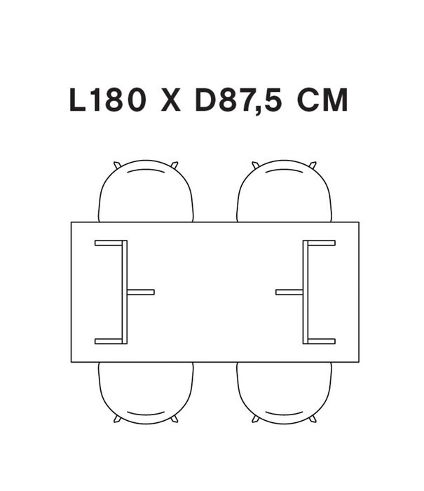 Hay  Hay Loop Stand Eettafel 180cm