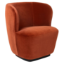 Gubi - Stay lounge stoel small - basis swivel voet