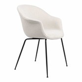 Gubi - Bat dining chair fully upholstered - black conic base