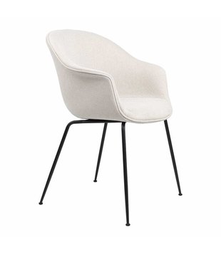 Gubi - Bat Dining Chair upholstered Tempt - black conic base